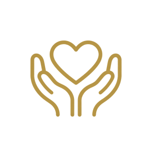 Caring hands holding a heart-1